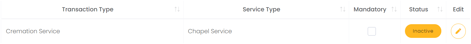 Transaction Service Types